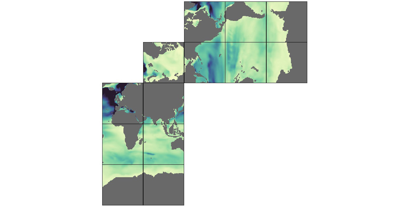 ECCO Ocean Mixed Layer Depth - Monthly Mean llc90 Grid