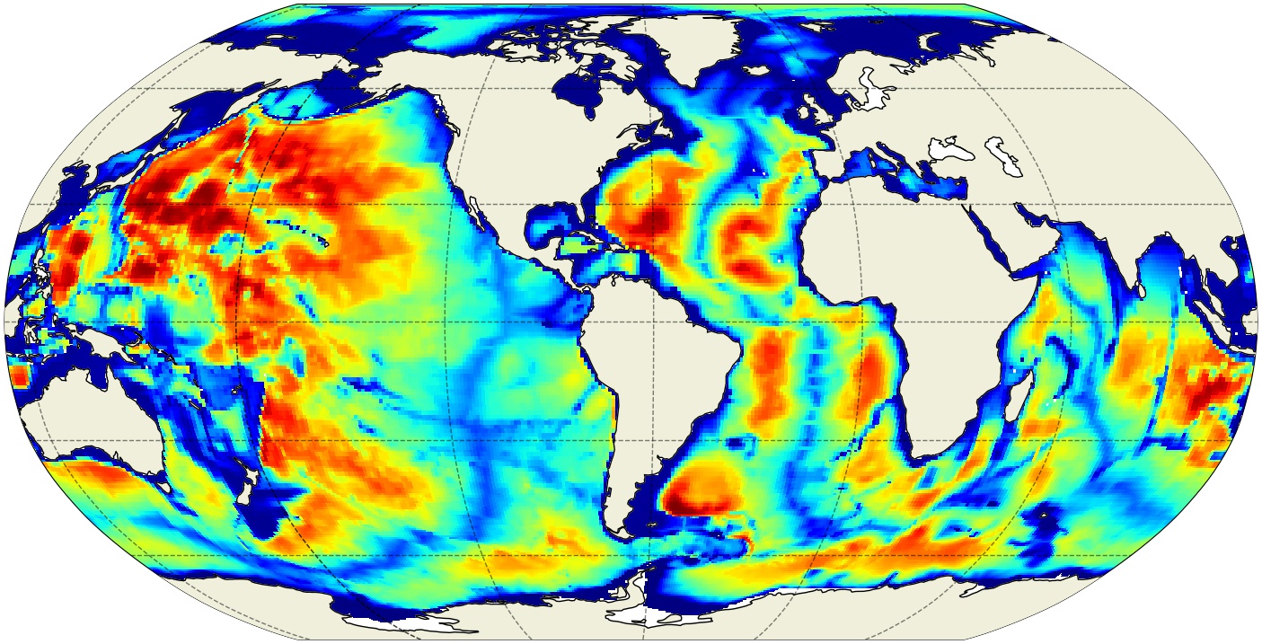 ECCO Ocean Bottom Pressure - Monthly Mean 0.5 Degree