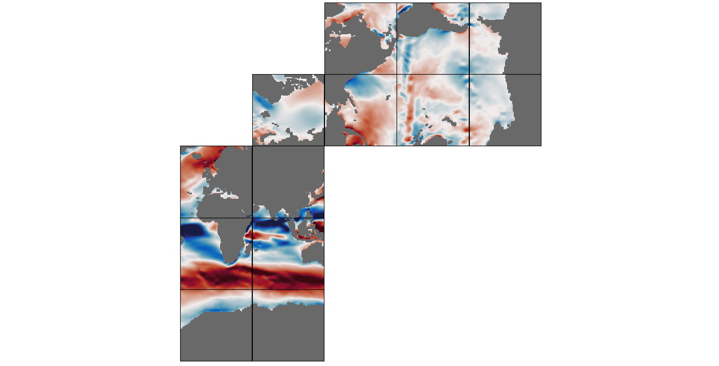 ECCO Sea-Ice Velocity - Monthly Mean llc90 Grid