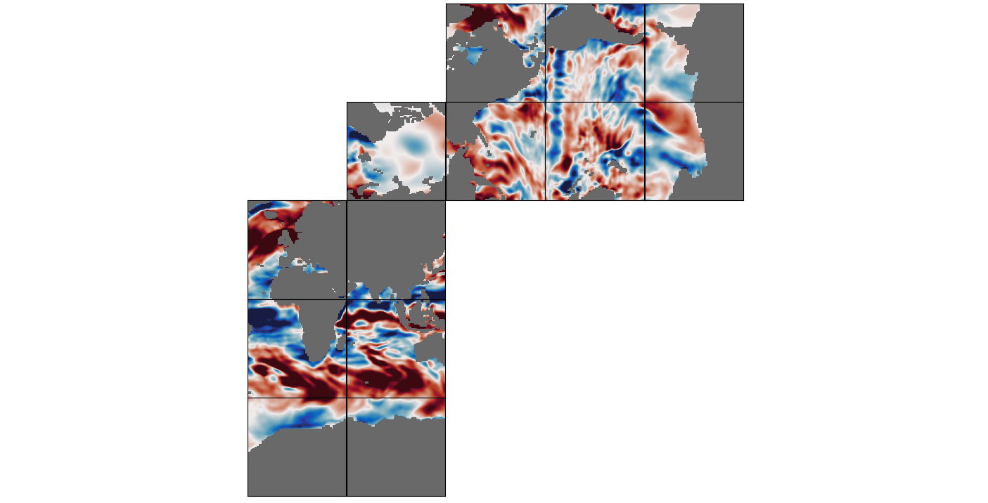 ECCO Sea-Ice Velocity - Snapshot llc90 Grid