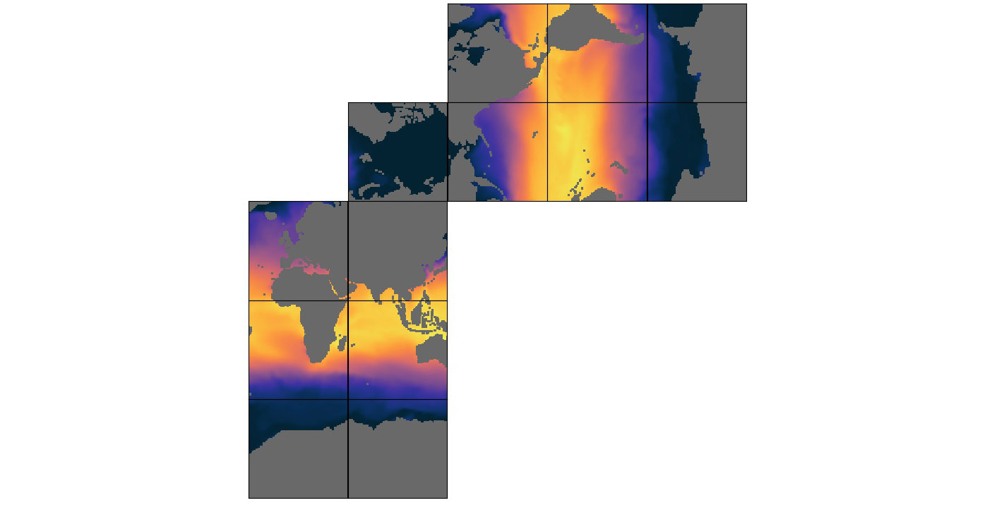 ECCO Ocean Temperature and Salinity - Snapshot llc90 Grid