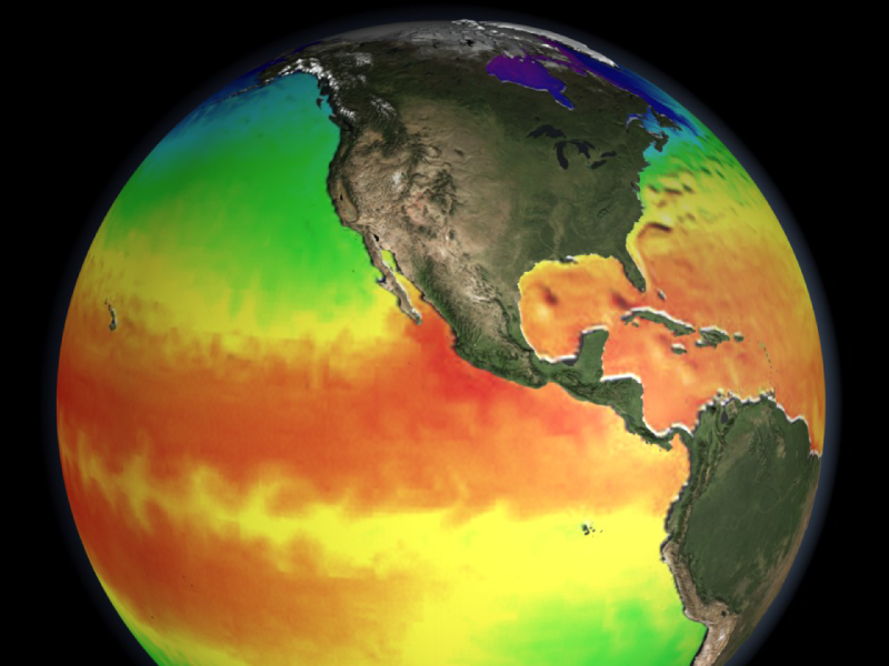 Global view of sea surface temperature